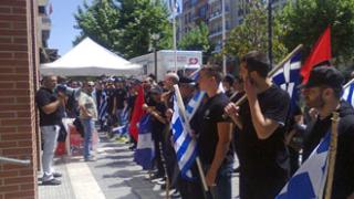 Πορεία της Χρυσής Αυγής στους δρόμους της Αλεξ/πολης.