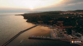 Πανοραμική λήψη από το λιμανάκι της Μάκρης