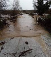 Εικόνα από την πλημμύρα στην Γέφυρα του Άβαντα