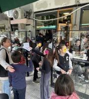 Δράσεις μαθητών Δημοτικού Σχολείου, για την προστασία απολιθωμένου κορμού.