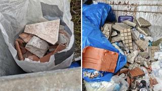 Ασυνείδητοι πέταξαν μπάζα σε κάδους απορριμμάτων της Αλεξανδρούπολης