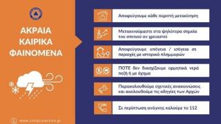 Έκτακτο Δελτίο Επιδείνωσης του Καιρού στην Ανατολική Μακεδονία και Θράκη για σήμερα Δευτέρα