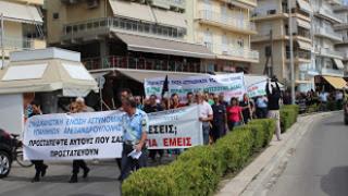 Αστυνομικοί της Αλεξ/πολης στην ένστολη κινητοποίηση στη ΔΕΘ.