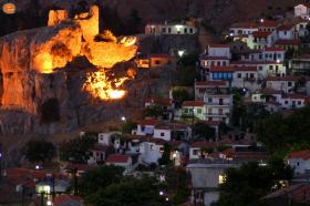Night view of Samothrace's Chora.