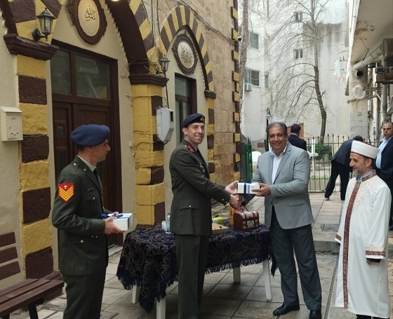 Εκπρόσωποι του Δ΄ Σώματος Στρατού στο Τέμενος της Αλεξανδρούπολη.