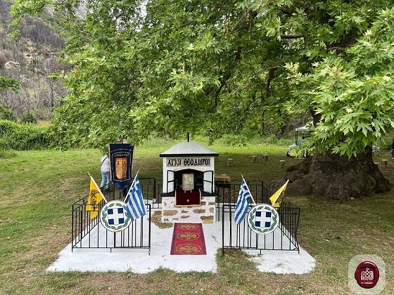 Θεία Λειτουργία στην περιοχή Αγίων Θεοδώρων της Αλεξανδρούπολης.