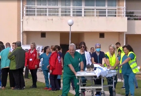 Άσκηση μερικής εκκένωσης στο Νοσοκομείο Αλεξανδρούπολης.