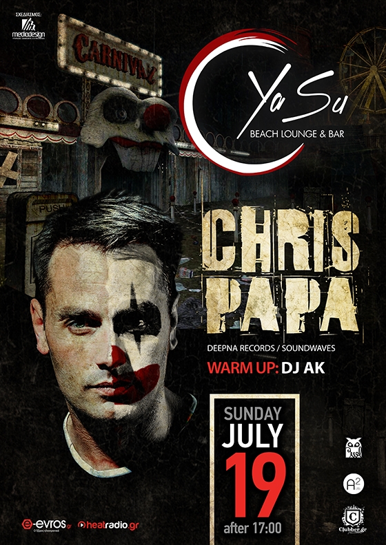 Αυτή τη Κυριακή ο ένας και μοναδικός Chris Papa στο YaSu Beach Lounge & Bar