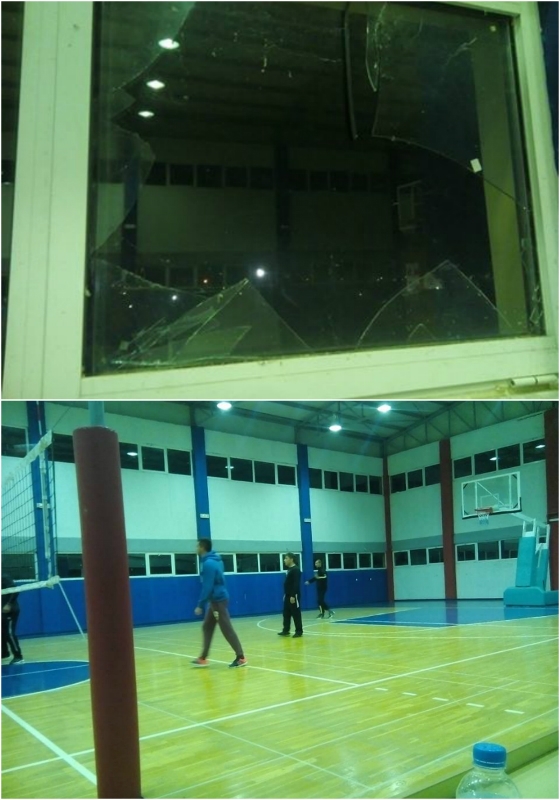 Χωρίς θέρμανση και με σπασμένα τζάμια το Κλειστό Γυμναστήριο Τυχερού