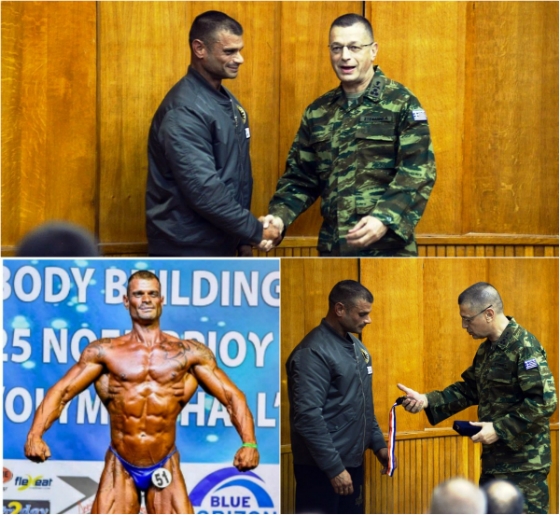 Βραβεύτηκε από το ΓΕΣ ο Επίλαρχος από τον Έβρο για την παγκόσμια διάκριση του στο Bodybuilding