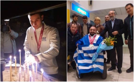 Αποθεώθηκαν οι δύο Εβρίτες αθλητές κατά την άφιξή τους από το Μεξικό