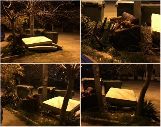 Με καναπέδες, στρώματα και καρέκλες... "κοσμείται" εδώ και 11 μέρες η πλατεία Ν. Χιλής