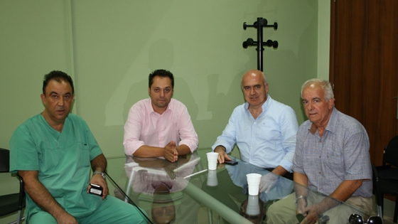 Από αριστερά ο Β.Γαλάνης, ο Σ.Καρακόλιας, ο Χ.Μέτιος και ο Χ.Τερτσούδης