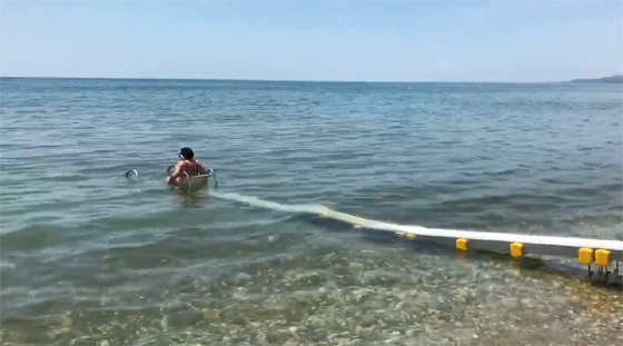 To Seatrac στην δημοτική πλαζ στην Αλεξεναδρούπολη