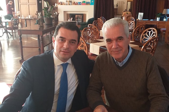 O Δήμαρχος Σουφλίου και ο υπουργός Περιβάλλοντος Κ.Σκρέκας.