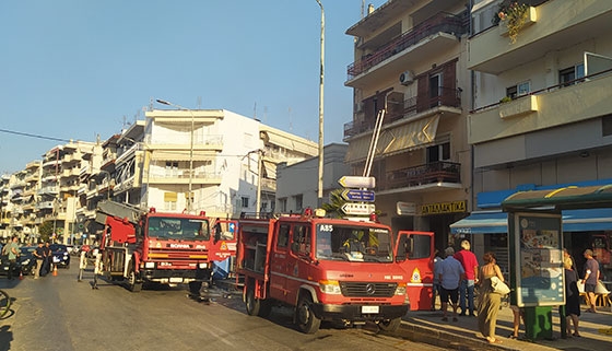 Φωτιά σε λεβητοστάσιο πολυκατοικίας στην Αλεξανδρούπολη.