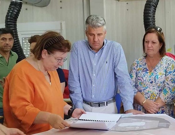 Επιθεώρηση έργων στον Τύμβο της Δοξιπάρας από την κυρία Μενδώνη και τον κύριο Τοψίδη.