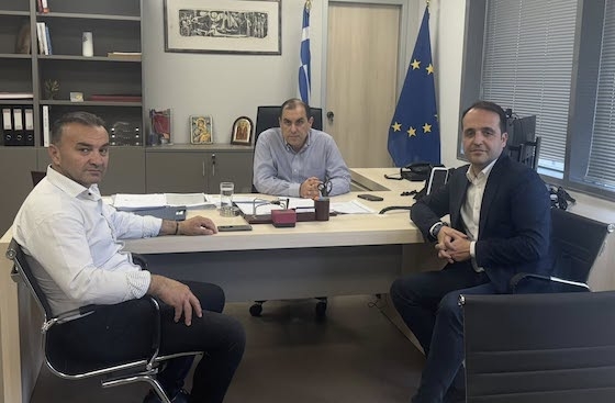 Στιγμιότυπο από τη συνάντηση με τον Υπουργό