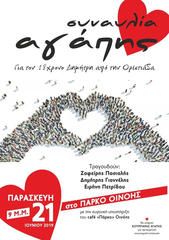 Συναυλία αγάπης για τον 18χρονο Δημήτρη από την Ορεστιάδα