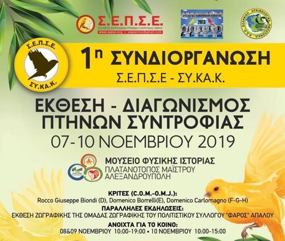 Έκθεση Πτηνών Συντροφιάς στο Μουσείο Φυσικής Ιστορίας στον Πλατανότοπο Μαΐστρου