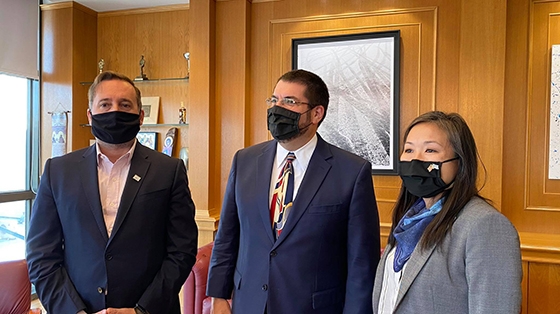 Στιγμιότυπο από την συνάντηση με τον δήμαρχο Αλεξανδρούπολης