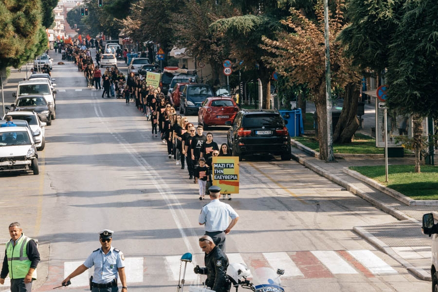 Στην κεντρική λεωφόρο της Αλεξανδρούπολης περπατήσαμε κατά της εμπορίας ανθρώπων