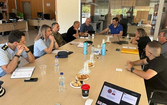 Το σενάριο της άσκησης αφορούσε μεγάλη πυρκαγιά διακρατικού χαρακτήρα.