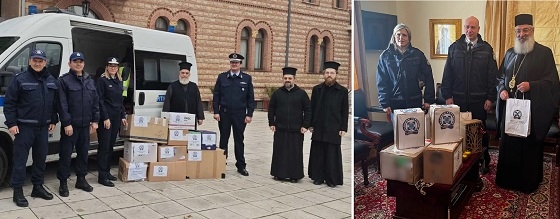 Προσφορά ειδών για τις γιορτές από την Ελληνική Αστυνομία στην Αλεξανδρούπολη και την Ορεστιάδα.