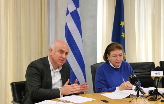 Ο Περιφερειάρχης ΑΜΘ, Χρ. Μέτιος με την Υπουργό Πολιτισμού, Λίνα Μενδώνη στην Κομοτηνή