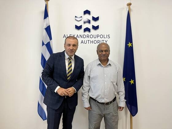 Ο Πρέσβης συναντήθηκε με τον Πρόεδρο του ΟΛΑ (Οργανισμός Λιμένος Αλεξανδρούπολης) Κωνσταντίνο Χατζημιχαήλ.