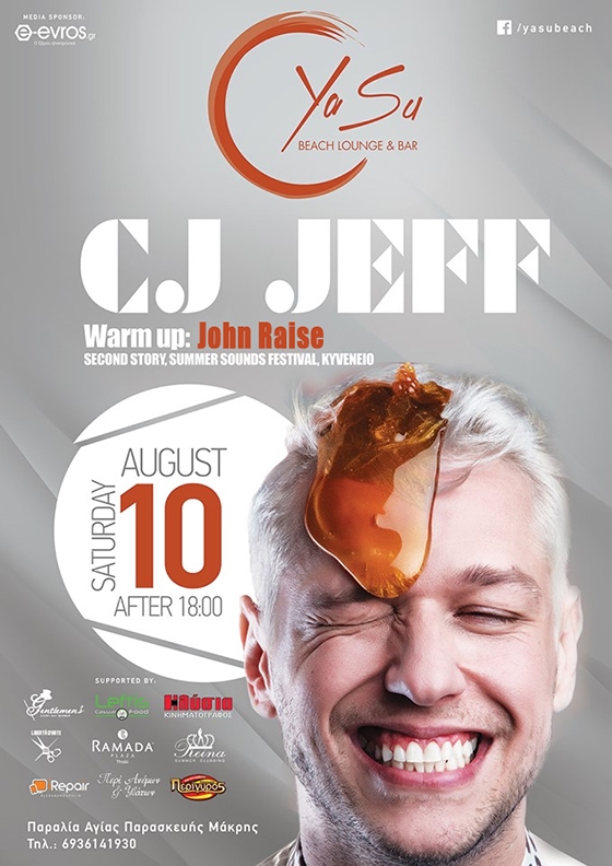 Ο μοναδικός cj Jeff έρχεται στο beach bar Yasu