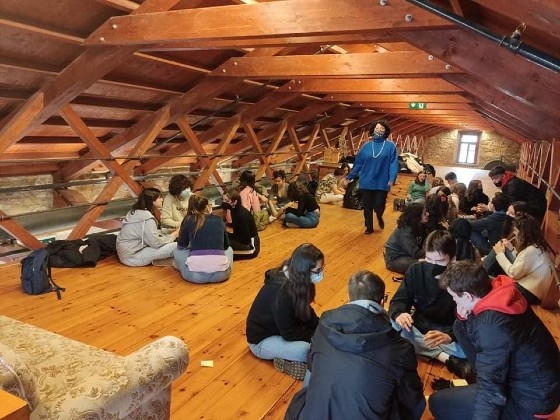 Στιγμιότυπο από τη δράση στη δημοτική Βιβλιοθήκη Αλεξανδρούπολης.