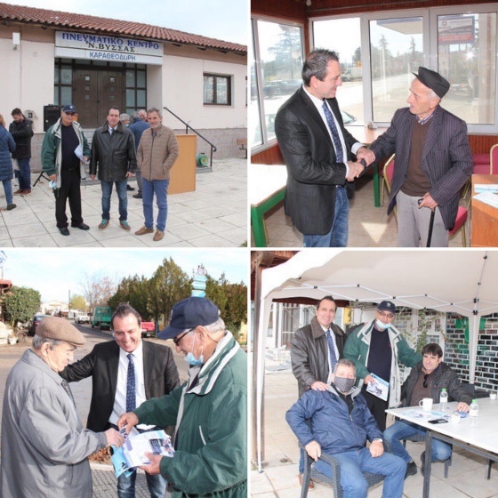 Στιγμιότυπα από την περιοδεία τις προηγούμενες μέρες σε χωριά του Έβρου.