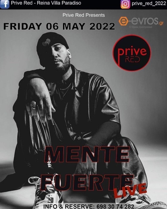 O Mente Fuerte έρχεται στο Prive Red στην Αλεξανδρούπολη