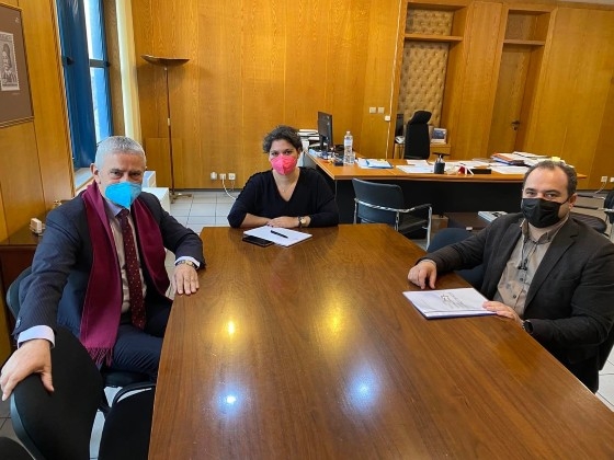 Στιγμιότυπο από τη συνάντησή τους.