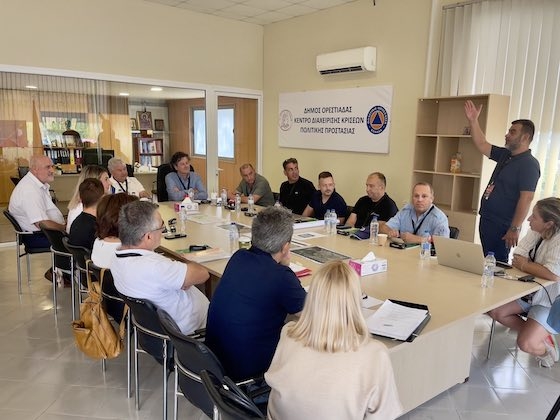 Ο Σταύρος Κιορογλανίδης εισηγητής της άσκησης "ΘΡΑΞ-2025" ενημέρωσε τους εμπλεκόμενους φορείς.