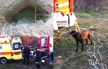 Πάνω αριστερά ο νερόλακκος, δεξιά ο Ερμής και κάτω η διάσωση.