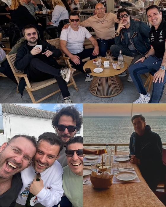 Στιγμές χαλάρωσης και γαστρονομικές απολαύσεις για τους δύο Τούρκους ηθοποιούς.
