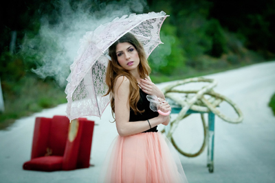 Στιγμιότυπο από τη φωτογράφιση της Αναστασίας.