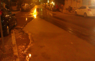 Κρίθηκε απαραίτητη η διακοπή του νερού για δύο ώρες περίπου.