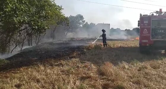 Στιγμιότυπο από το σημείο κατάσβεσης της φωτιάς.